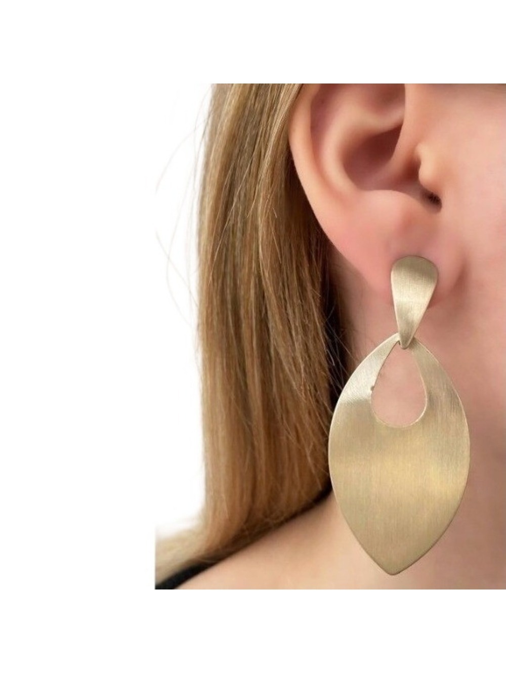 Hema Geometric Shape Women's Gold Tone Statement Dangle Earrings